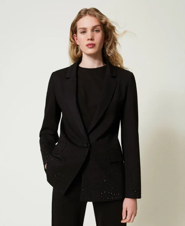 TWINSET Milano Giacca Blazer Con Strass Dégradé | Giacche E Piumini | Blazer