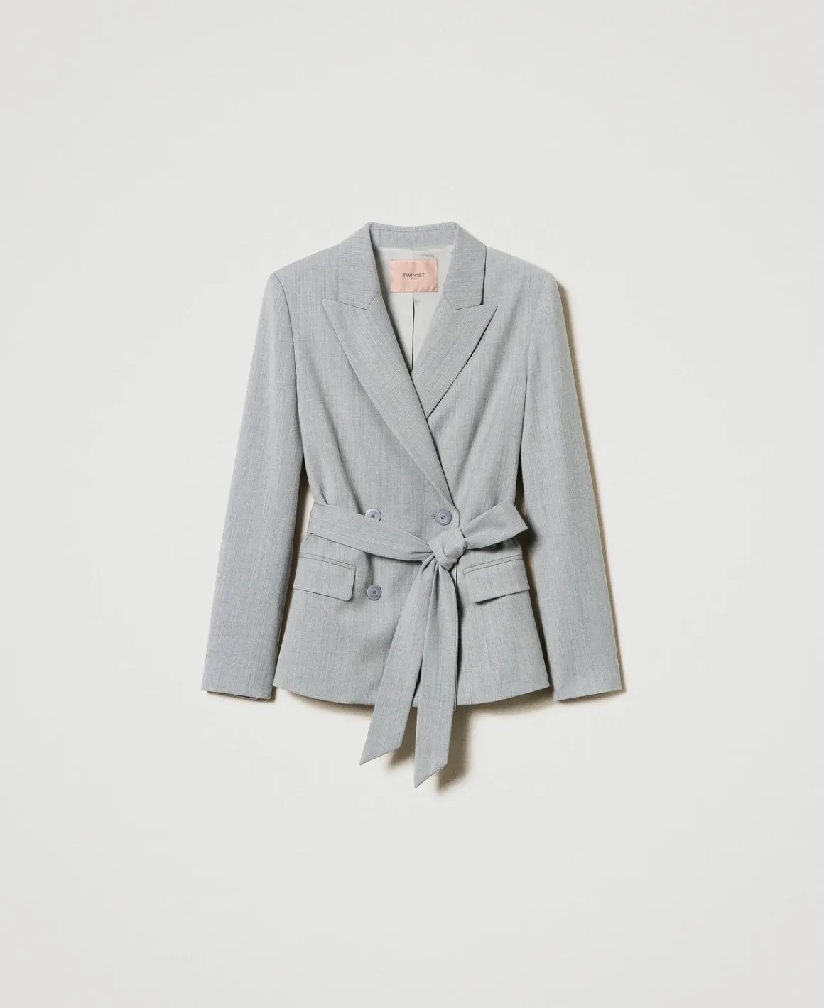 TWINSET Milano Giacca Blazer In Misto Lana Con Cintura | Blazer | Giacche E Piumini