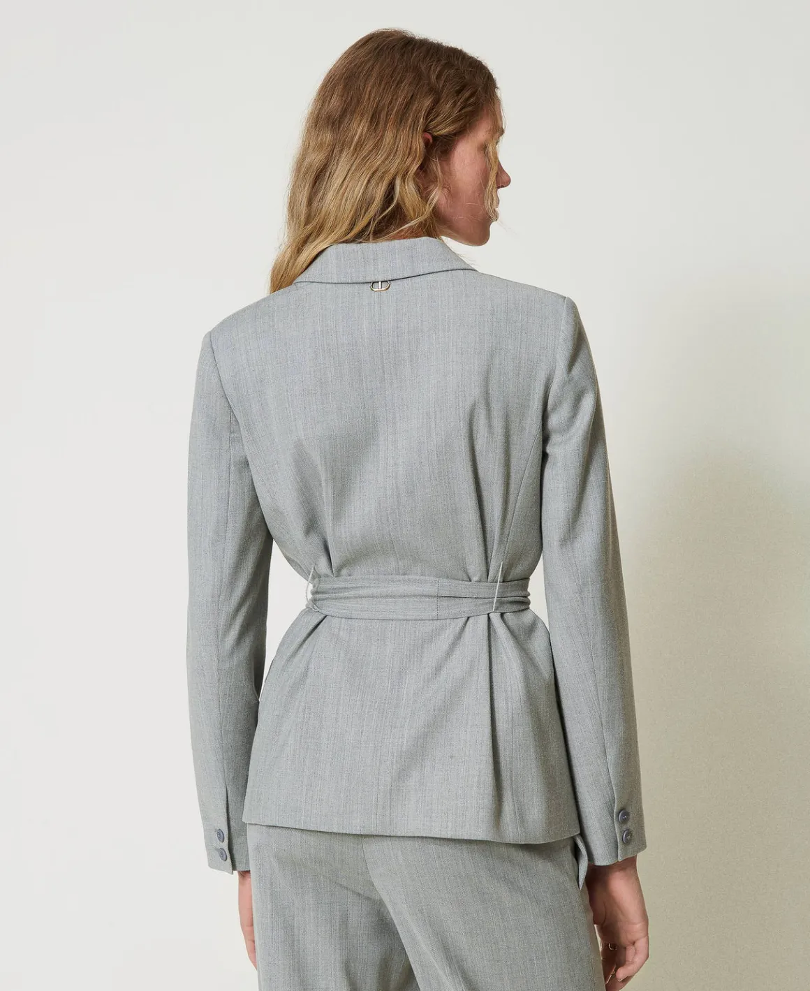 TWINSET Milano Giacca Blazer In Misto Lana Con Cintura | Blazer | Giacche E Piumini