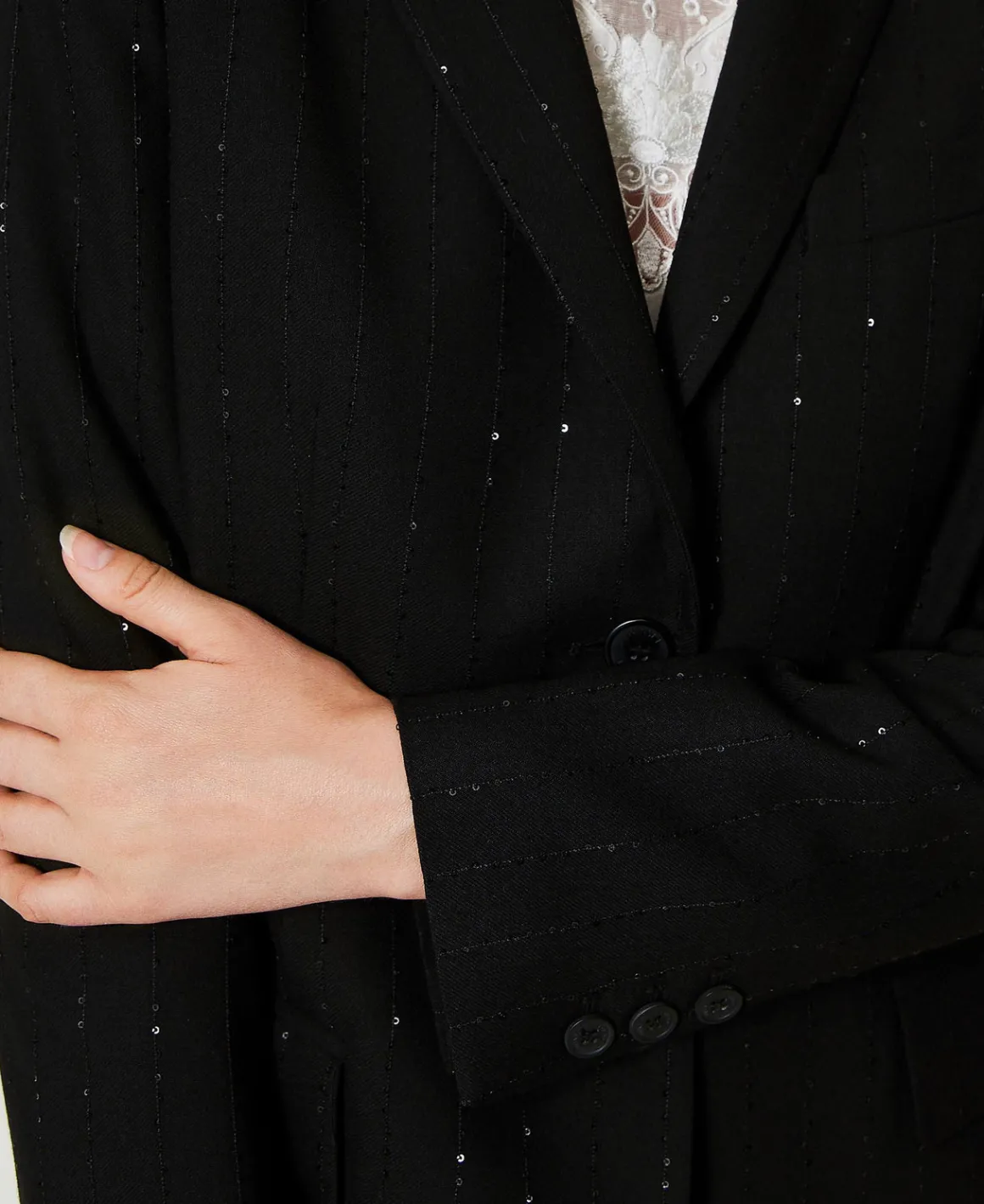 TWINSET Milano Giacca Blazer In Panno Con Paillettes | Giacche E Piumini | Blazer