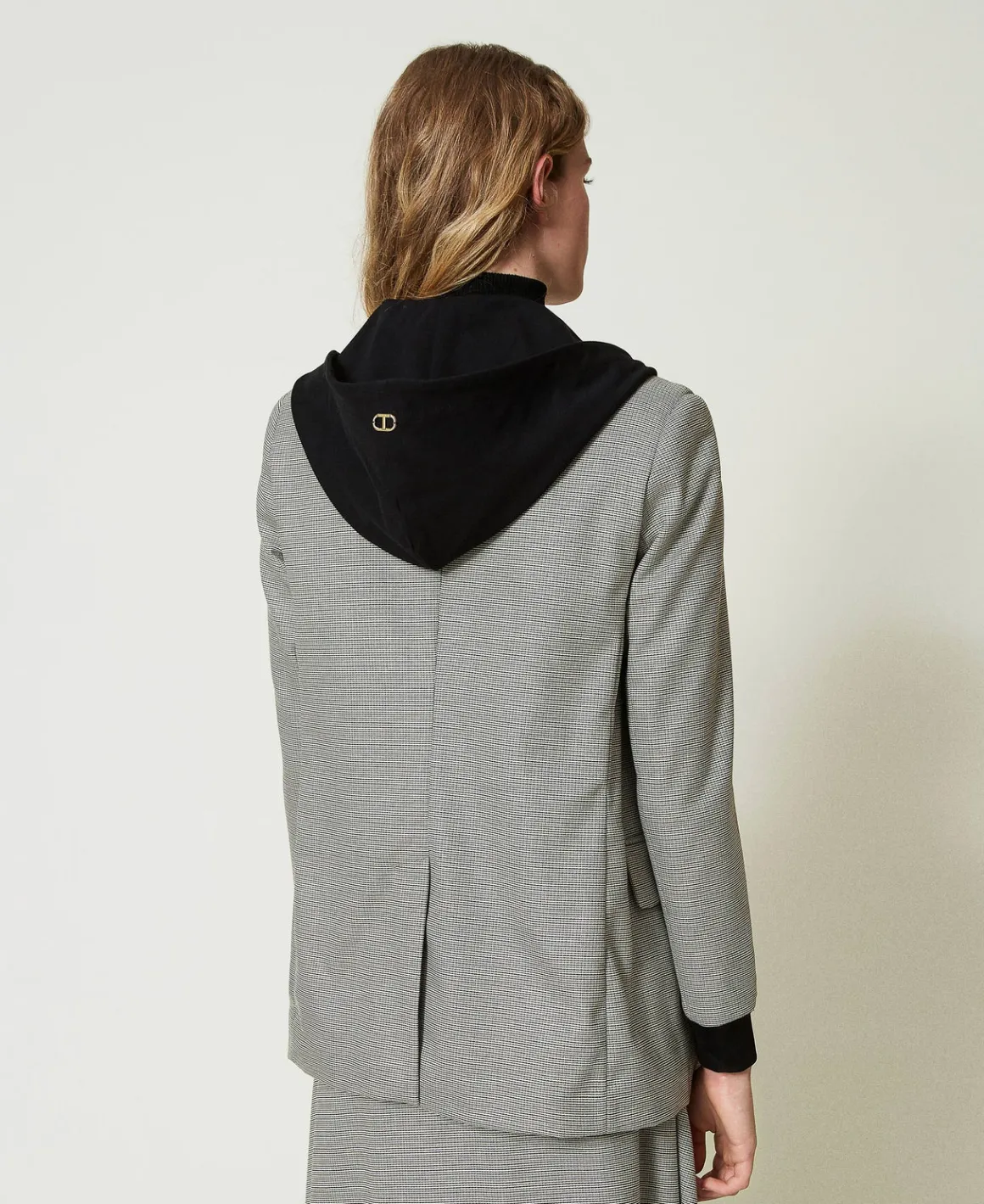 TWINSET Milano Giacca Blazer In Pied De Poule Con Cappuccio | Giacche E Piumini | Blazer