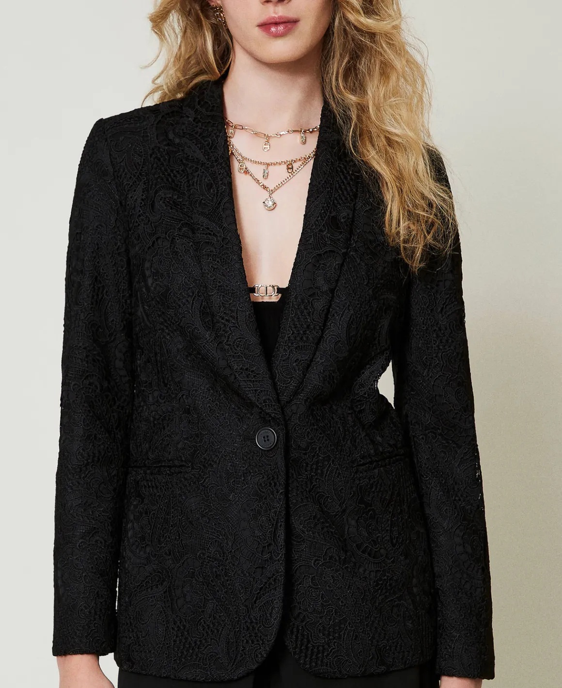TWINSET Milano Giacca Blazer In Pizzo Macramè | Giacche E Piumini | Blazer