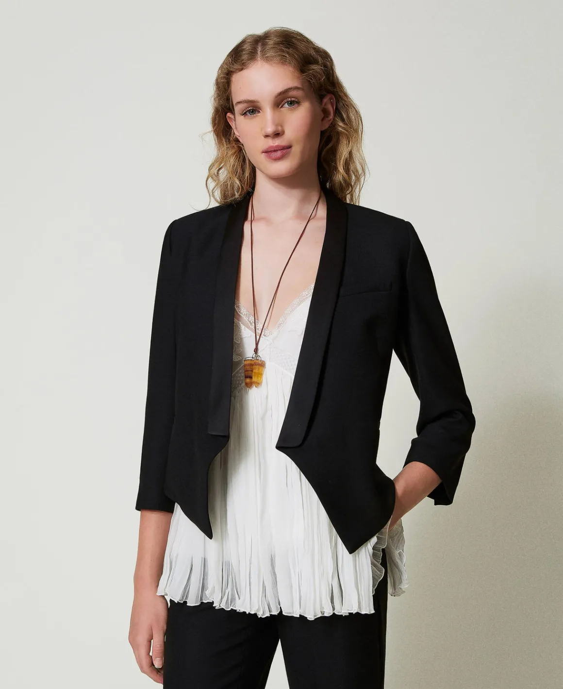 TWINSET Milano Giacca Blazer In Serge Misto Lana | Giacche E Piumini | Blazer