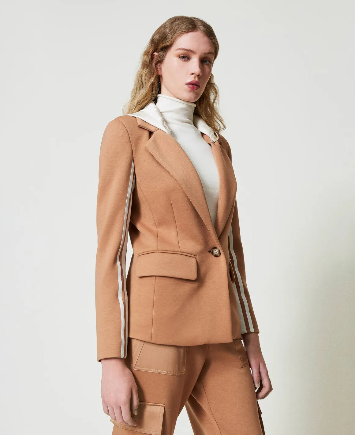 TWINSET Milano Giacca Blazer In Tessuto Scuba Con Cappuccio | Giacche E Piumini | Blazer