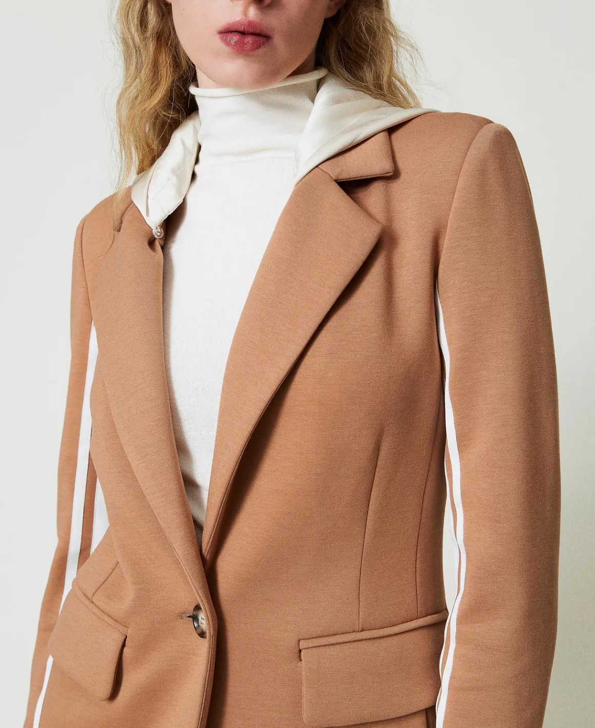 TWINSET Milano Giacca Blazer In Tessuto Scuba Con Cappuccio | Giacche E Piumini | Blazer