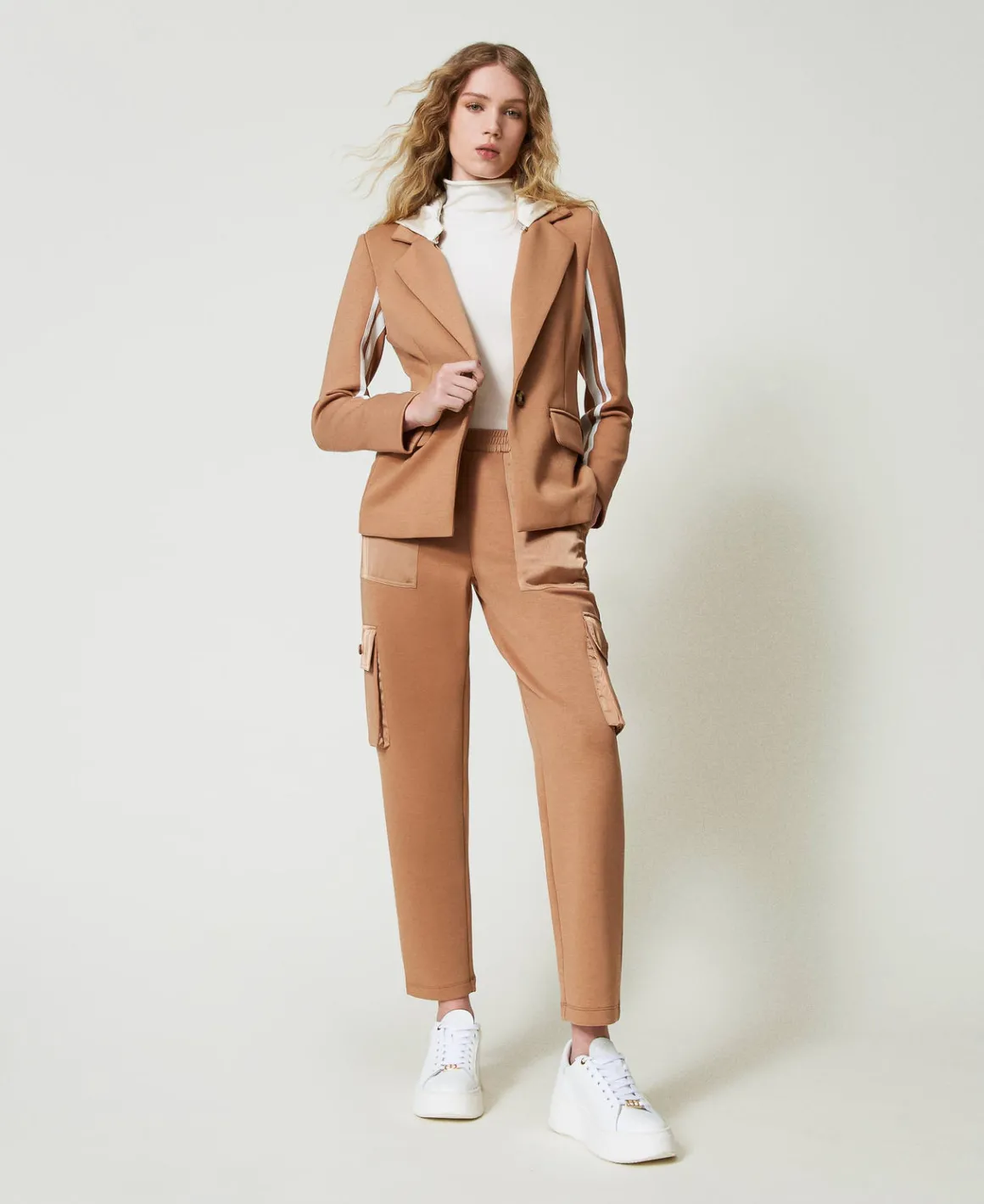 TWINSET Milano Giacca Blazer In Tessuto Scuba Con Cappuccio | Giacche E Piumini | Blazer