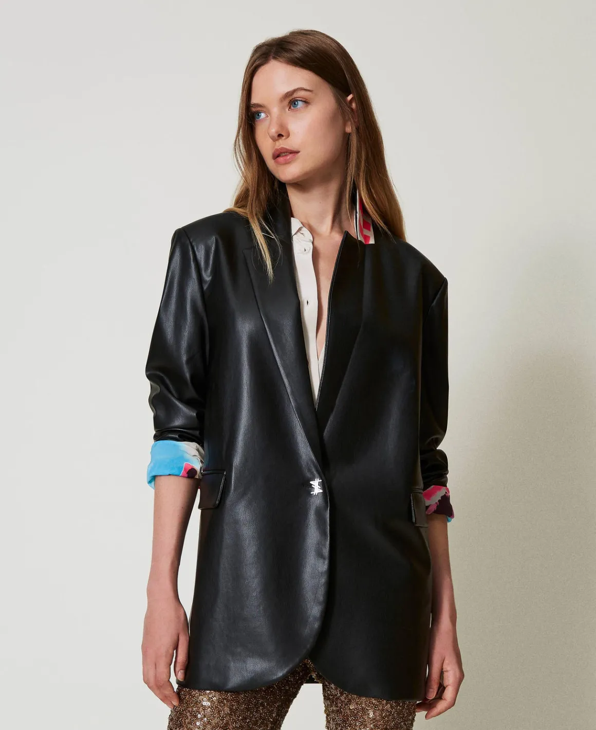 TWINSET Milano Giacca Blazer MYFO Effetto Pelle | Giacche E Piumini | Blazer