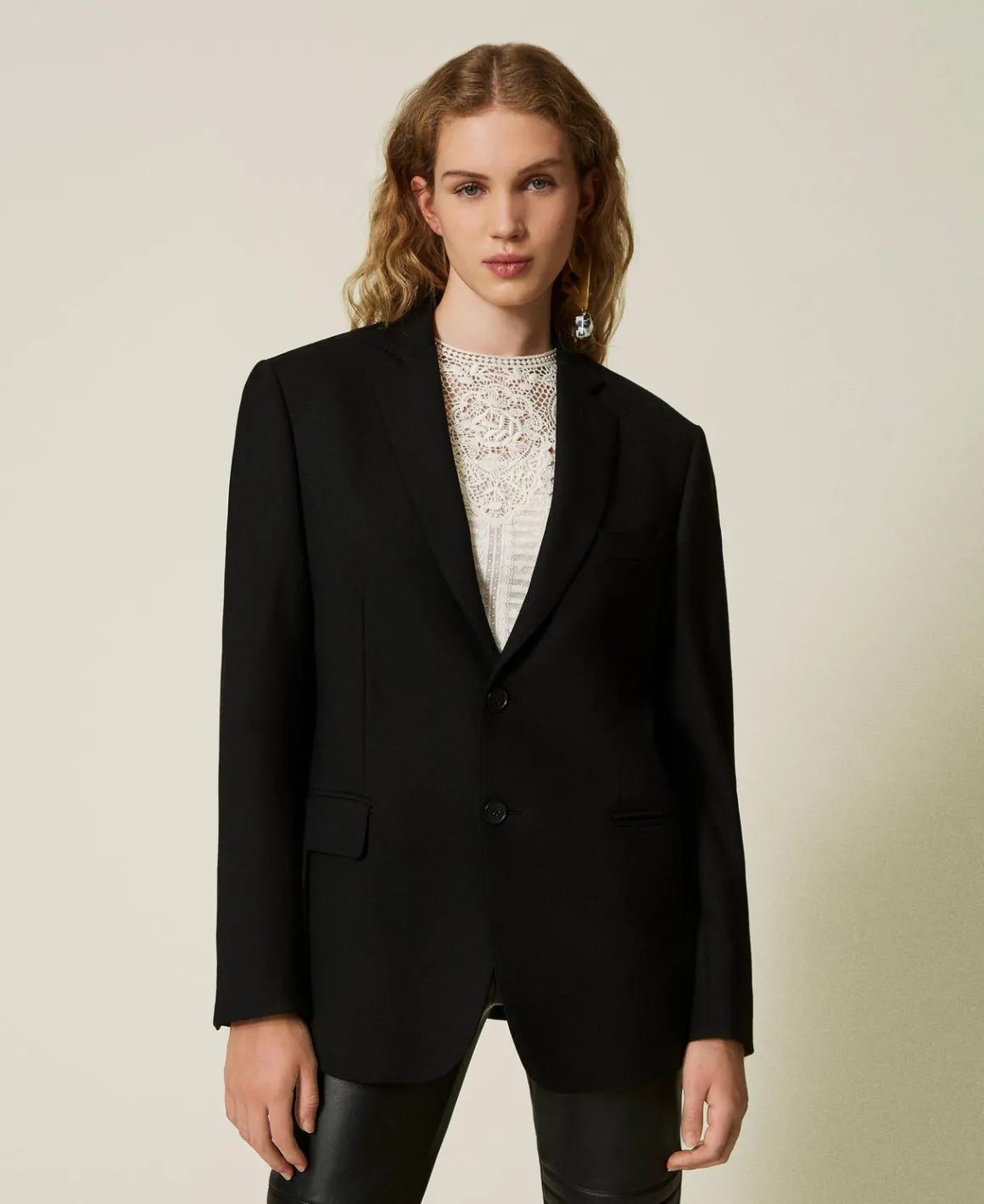 TWINSET Milano Giacca Blazer Sartoriale In Serge Misto Lana | Giacche E Piumini | Blazer