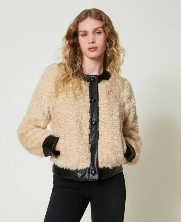 TWINSET Milano Giacca Boxy In Faux Fur | Giacche E Piumini