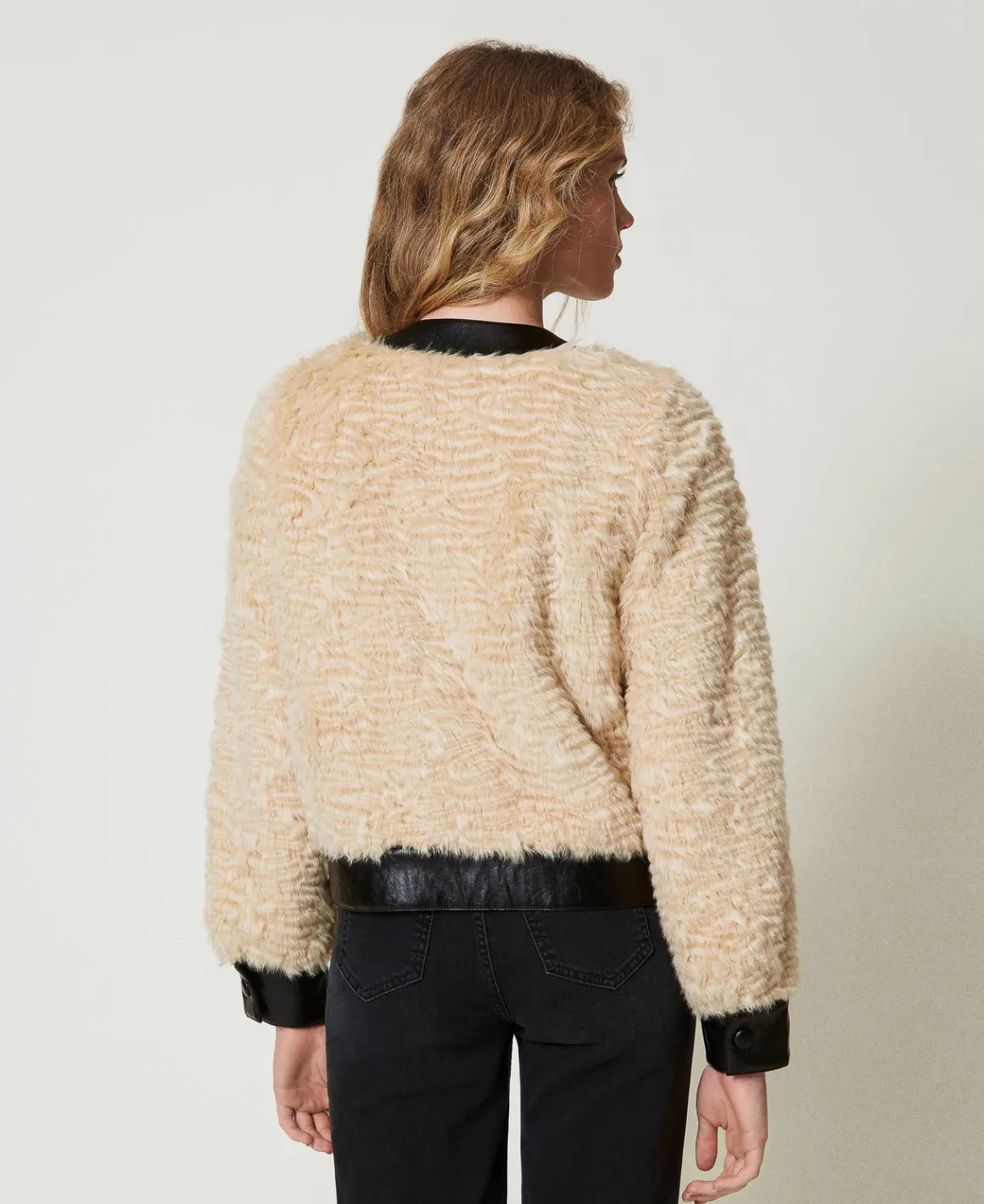 TWINSET Milano Giacca Boxy In Faux Fur | Giacche E Piumini