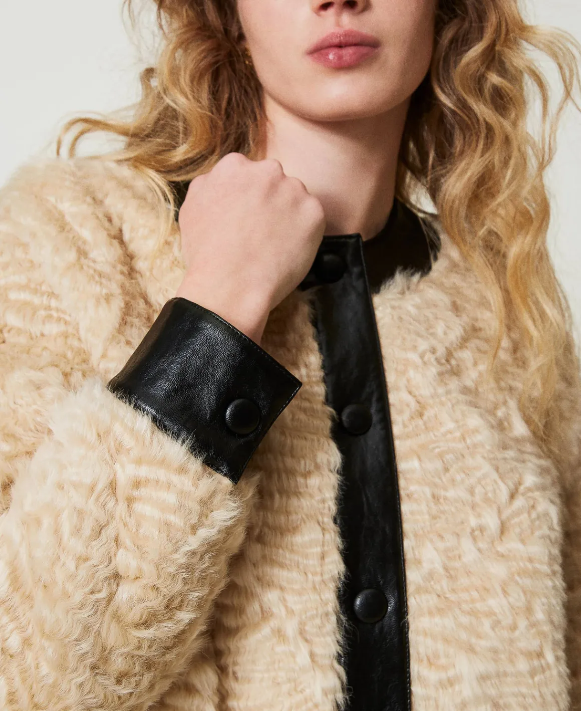TWINSET Milano Giacca Boxy In Faux Fur | Giacche E Piumini