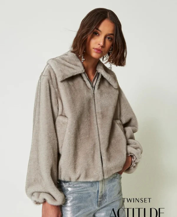 TWINSET Milano Giacca Corta In Faux Fur | Giacche E Piumini