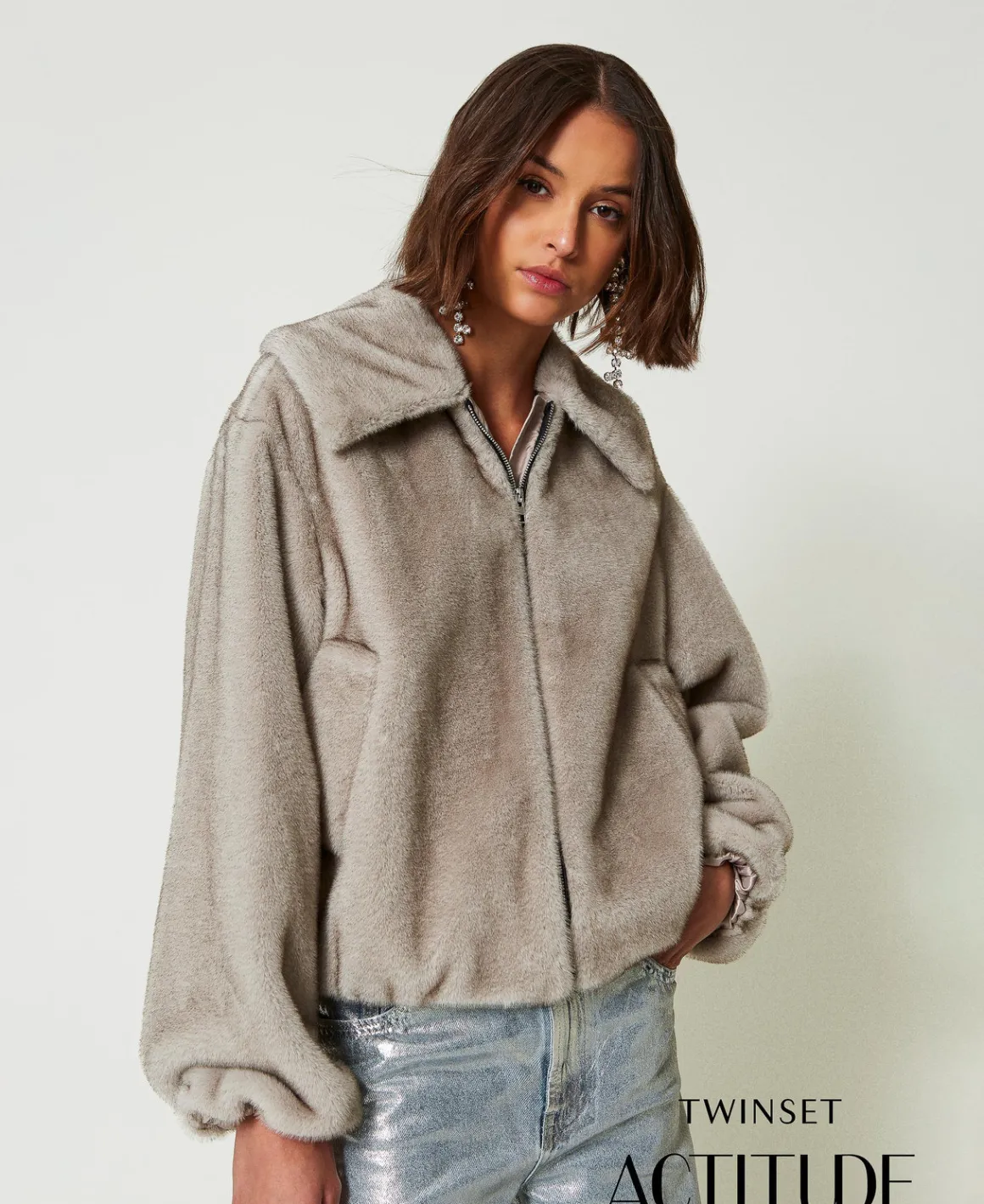 TWINSET Milano Giacca Corta In Faux Fur | Giacche E Piumini