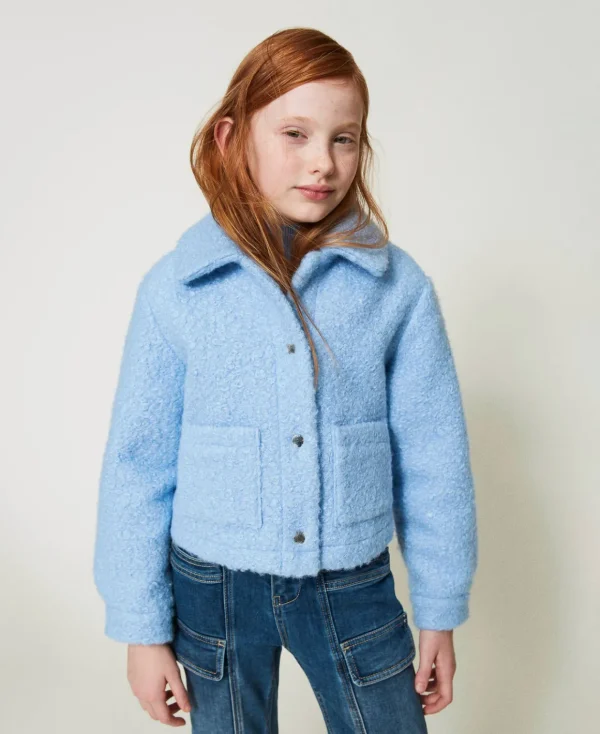 TWINSET Milano Giacca Corta In Panno Curly | Giacche E Capispalla
