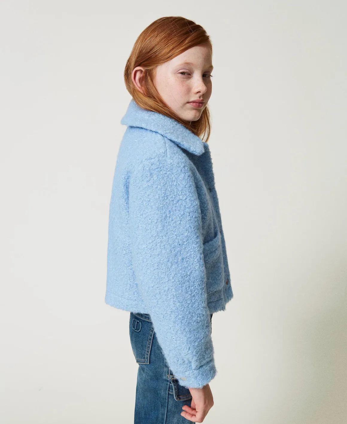 TWINSET Milano Giacca Corta In Panno Curly | Giacche E Capispalla