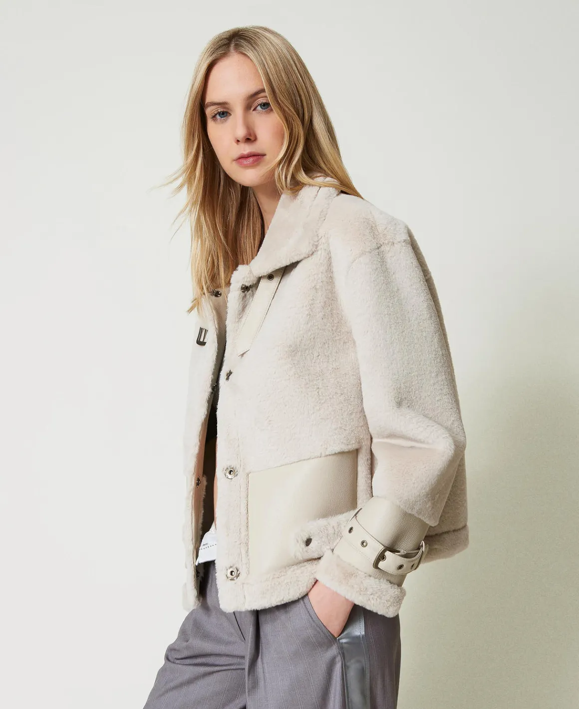 TWINSET Milano Giacca In Faux Fur Con Cinturini | Giacche E Piumini