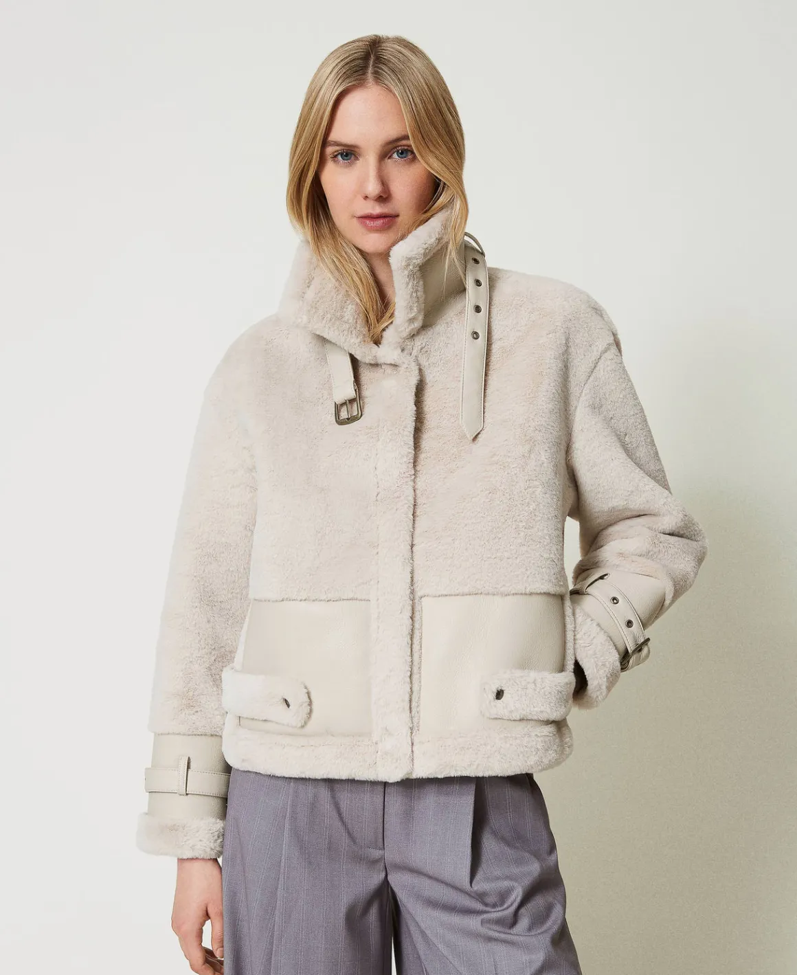 TWINSET Milano Giacca In Faux Fur Con Cinturini | Giacche E Piumini