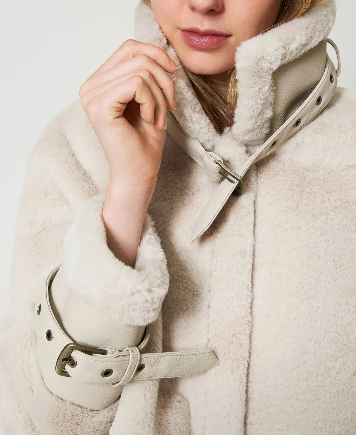 TWINSET Milano Giacca In Faux Fur Con Cinturini | Giacche E Piumini