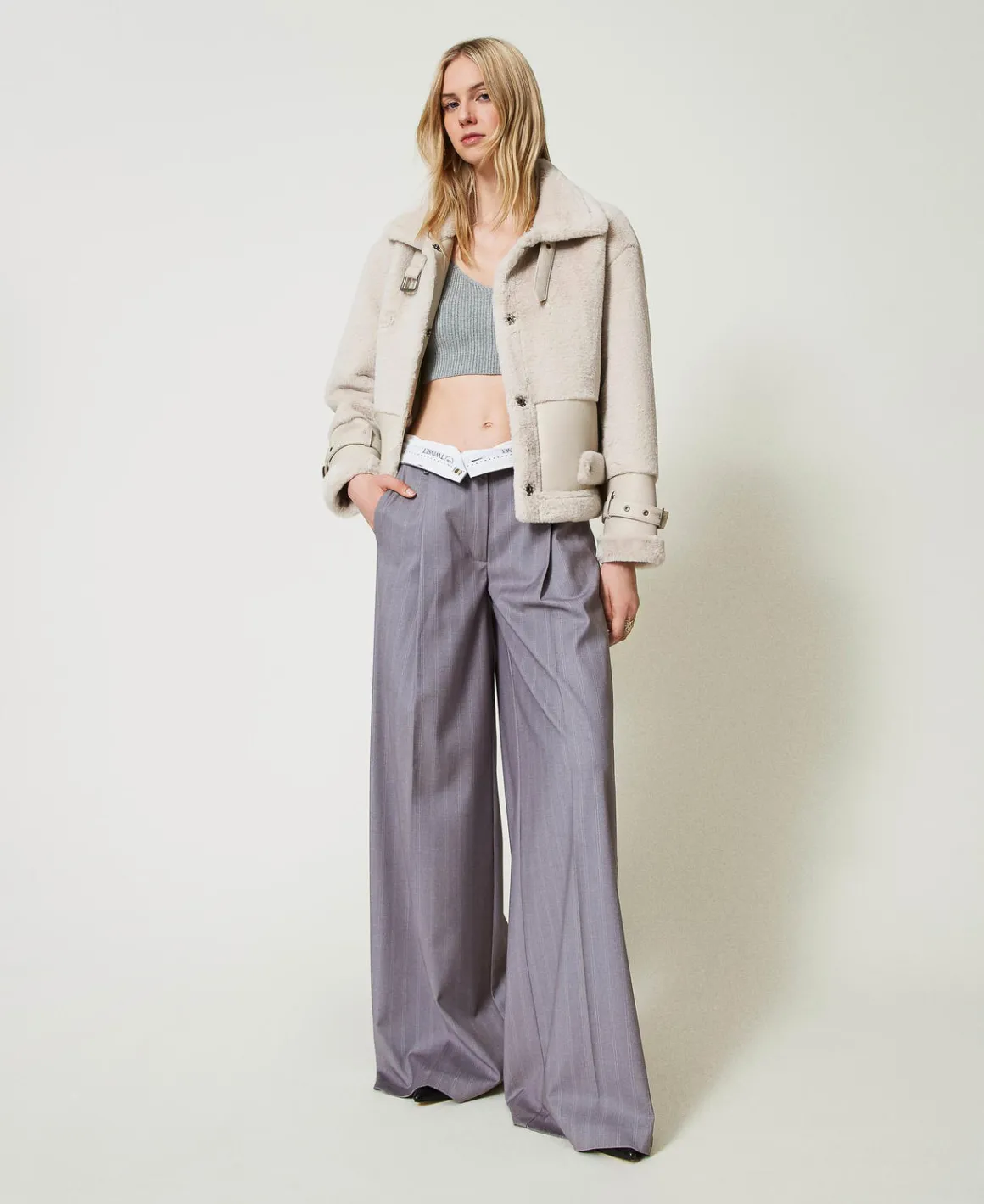 TWINSET Milano Giacca In Faux Fur Con Cinturini | Giacche E Piumini