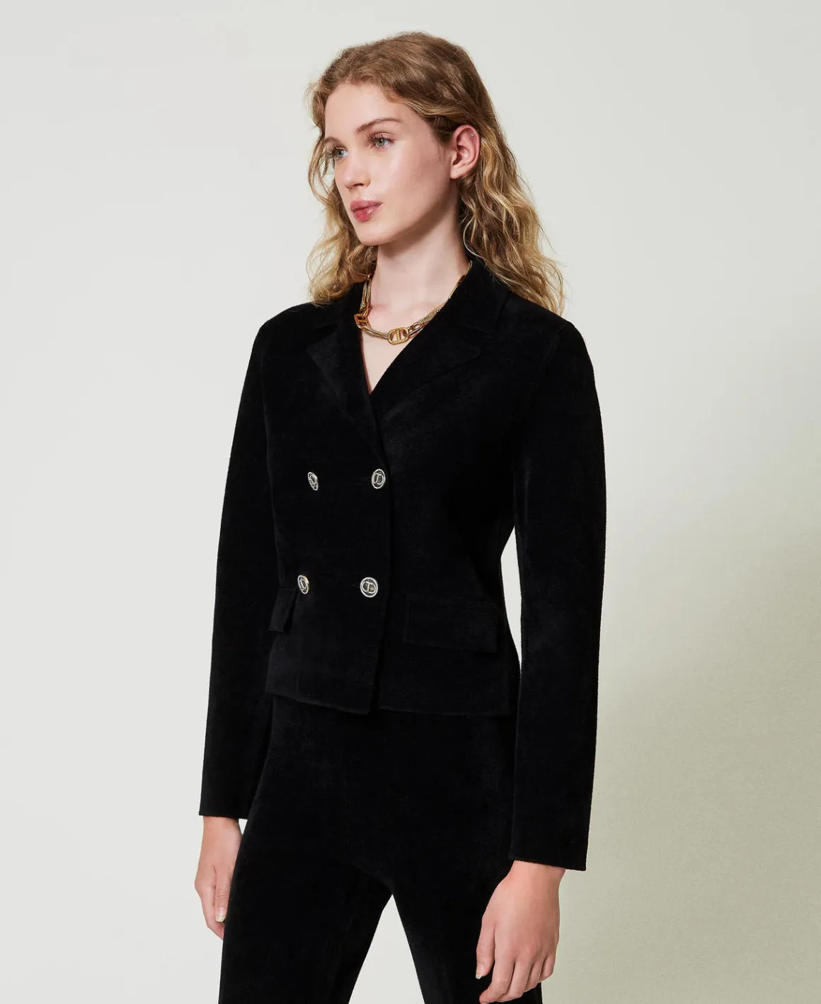 TWINSET Milano Giacca In Maglia Con Bottoni Oval T | Giacche E Piumini | Blazer