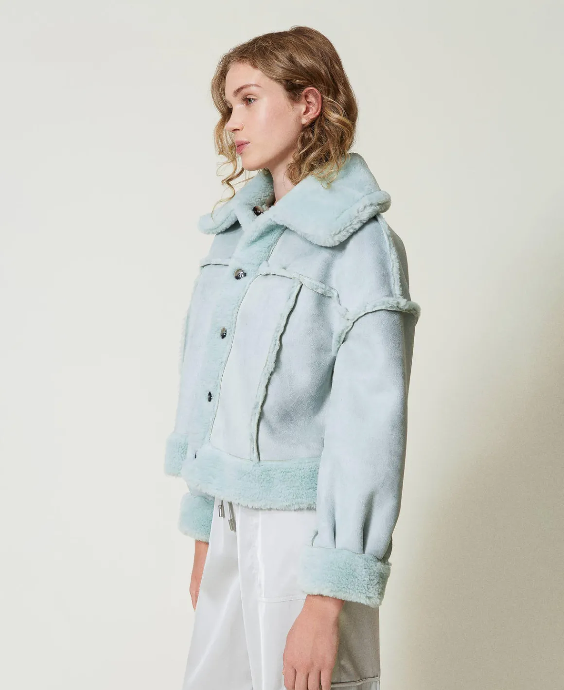 TWINSET Milano Giacca Reversibile Con Faux Fur | Giacche E Piumini