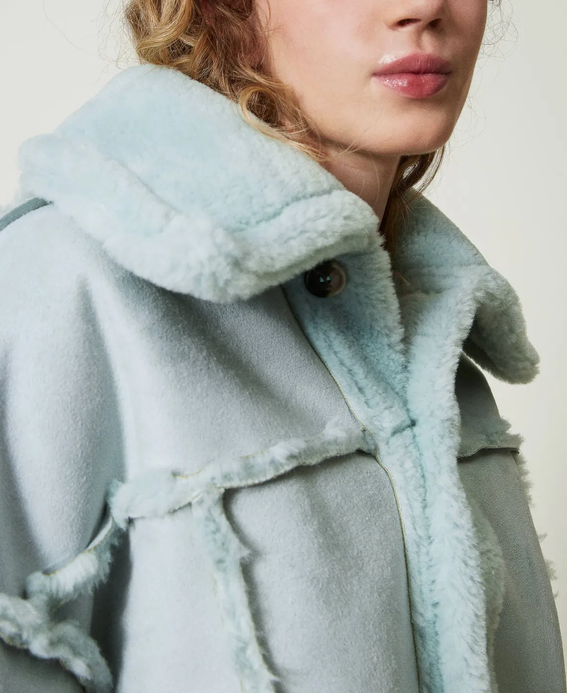 TWINSET Milano Giacca Reversibile Con Faux Fur | Giacche E Piumini