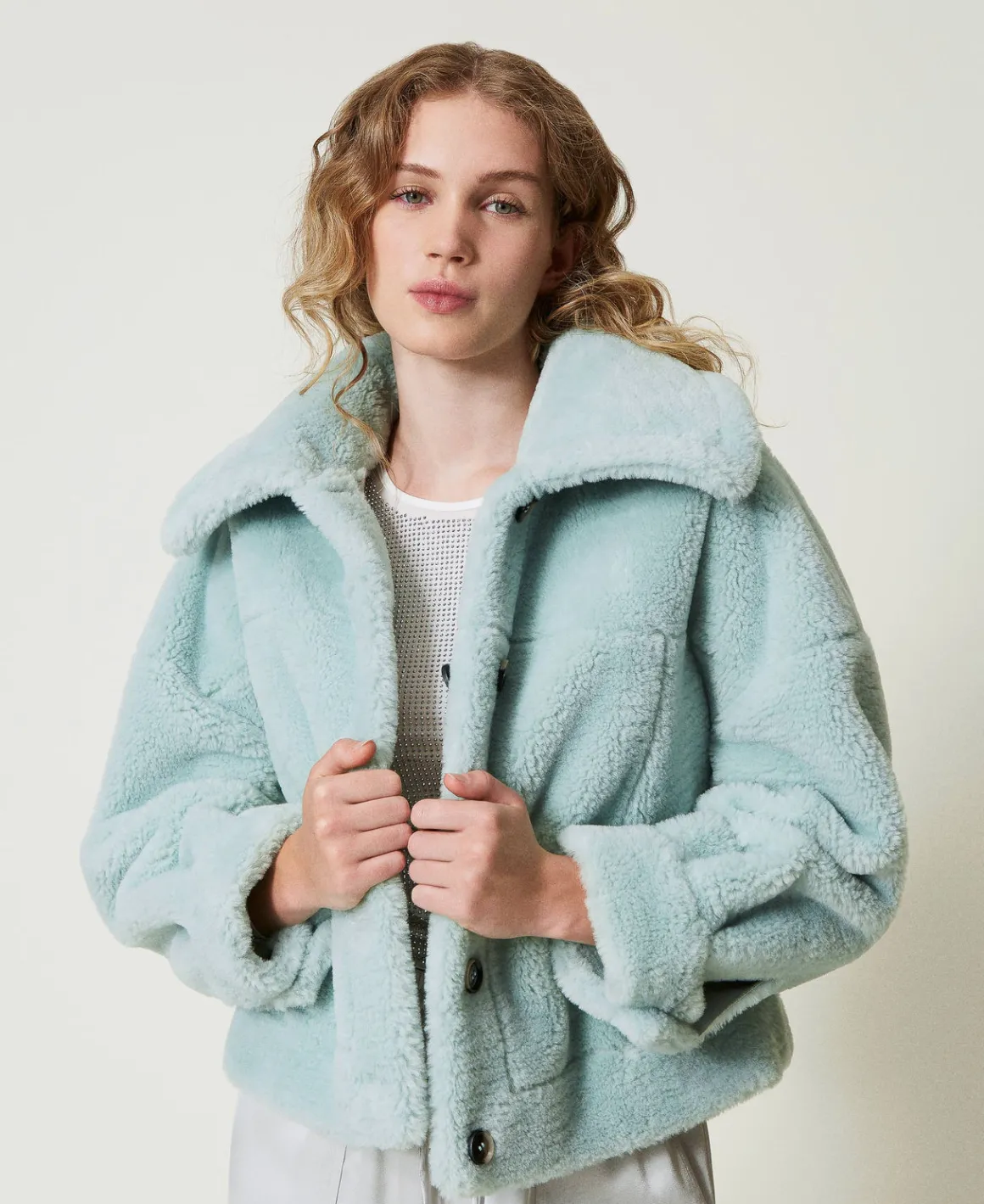 TWINSET Milano Giacca Reversibile Con Faux Fur | Giacche E Piumini