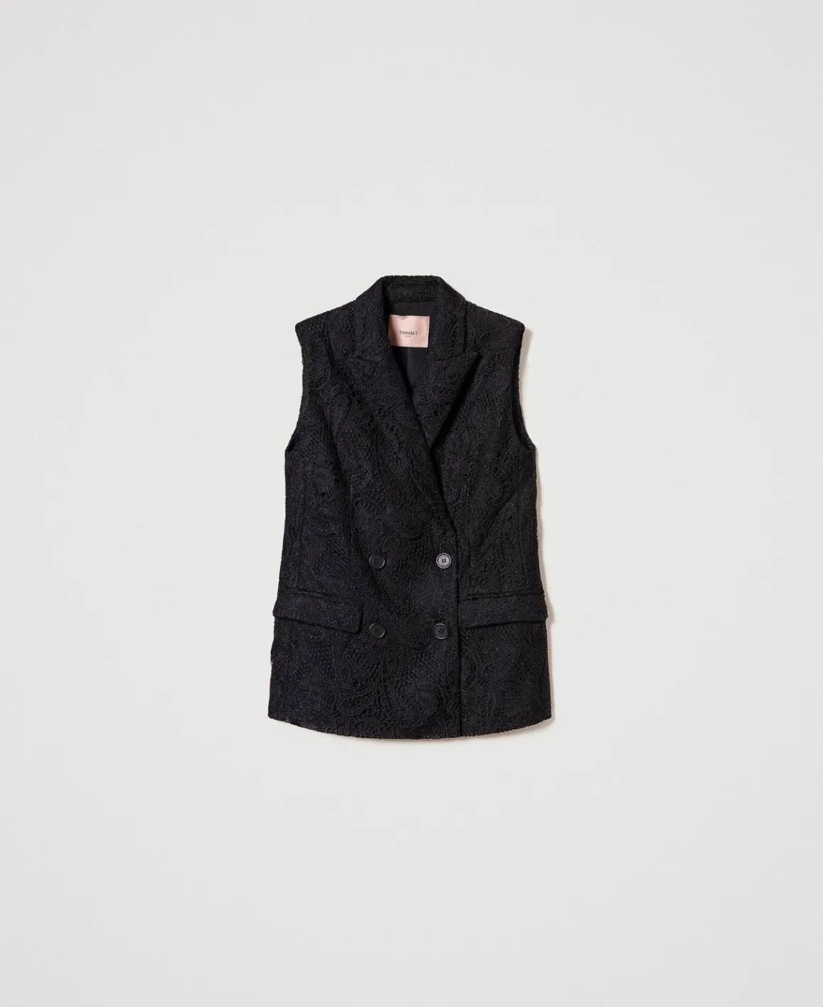 TWINSET Milano Gilet Doppiopetto In Pizzo Macramè | Giacche E Piumini | Blazer