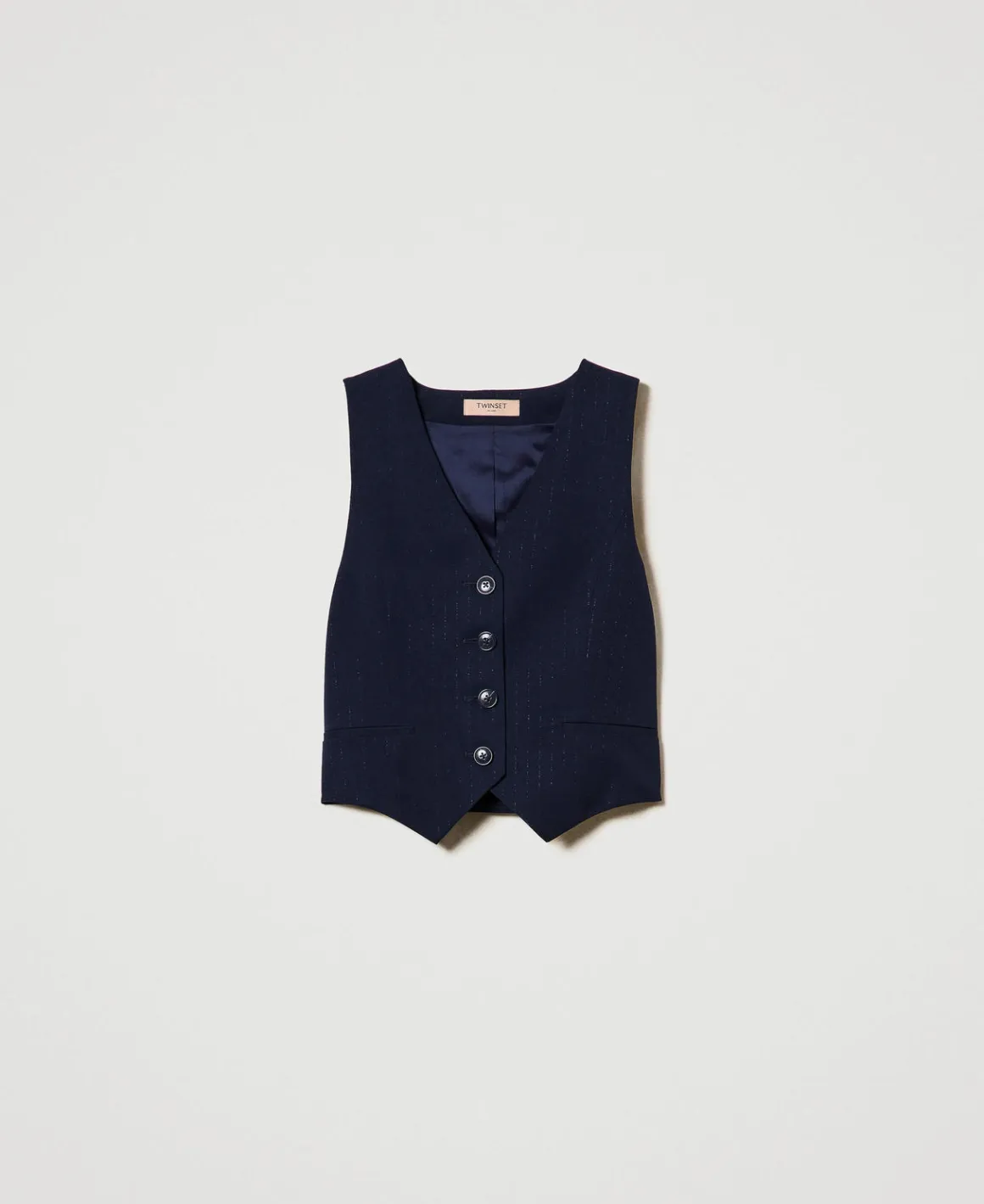 TWINSET Milano Gilet Fitted Gessato Lurex | Giacche E Piumini | Blazer
