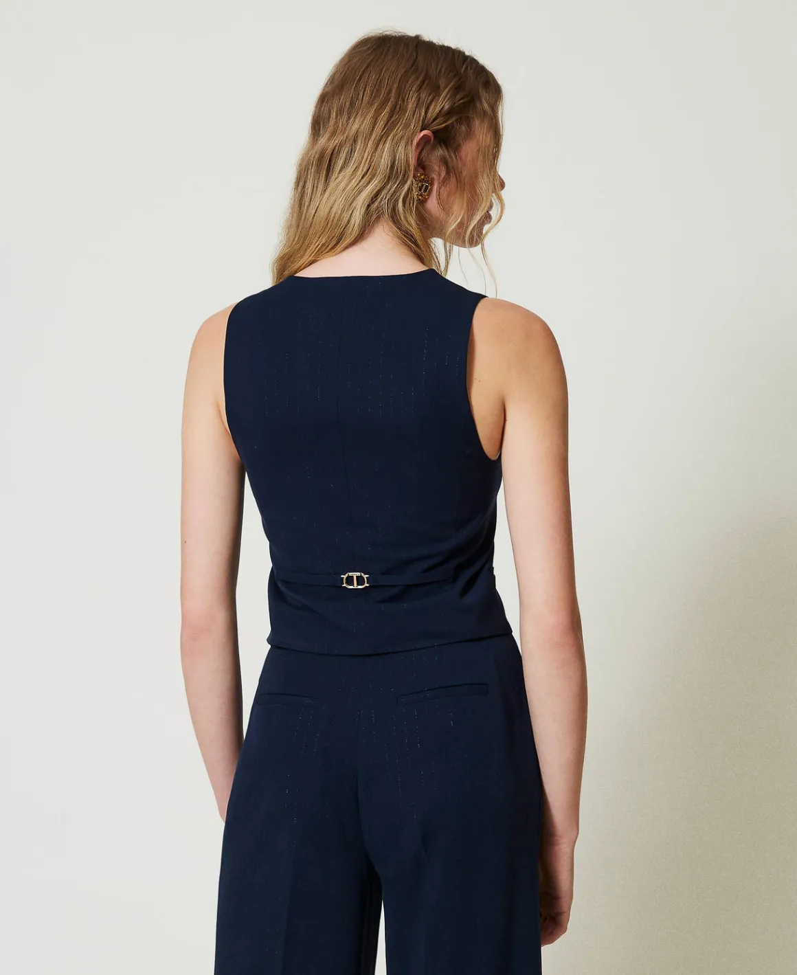 TWINSET Milano Gilet Fitted Gessato Lurex | Giacche E Piumini | Blazer