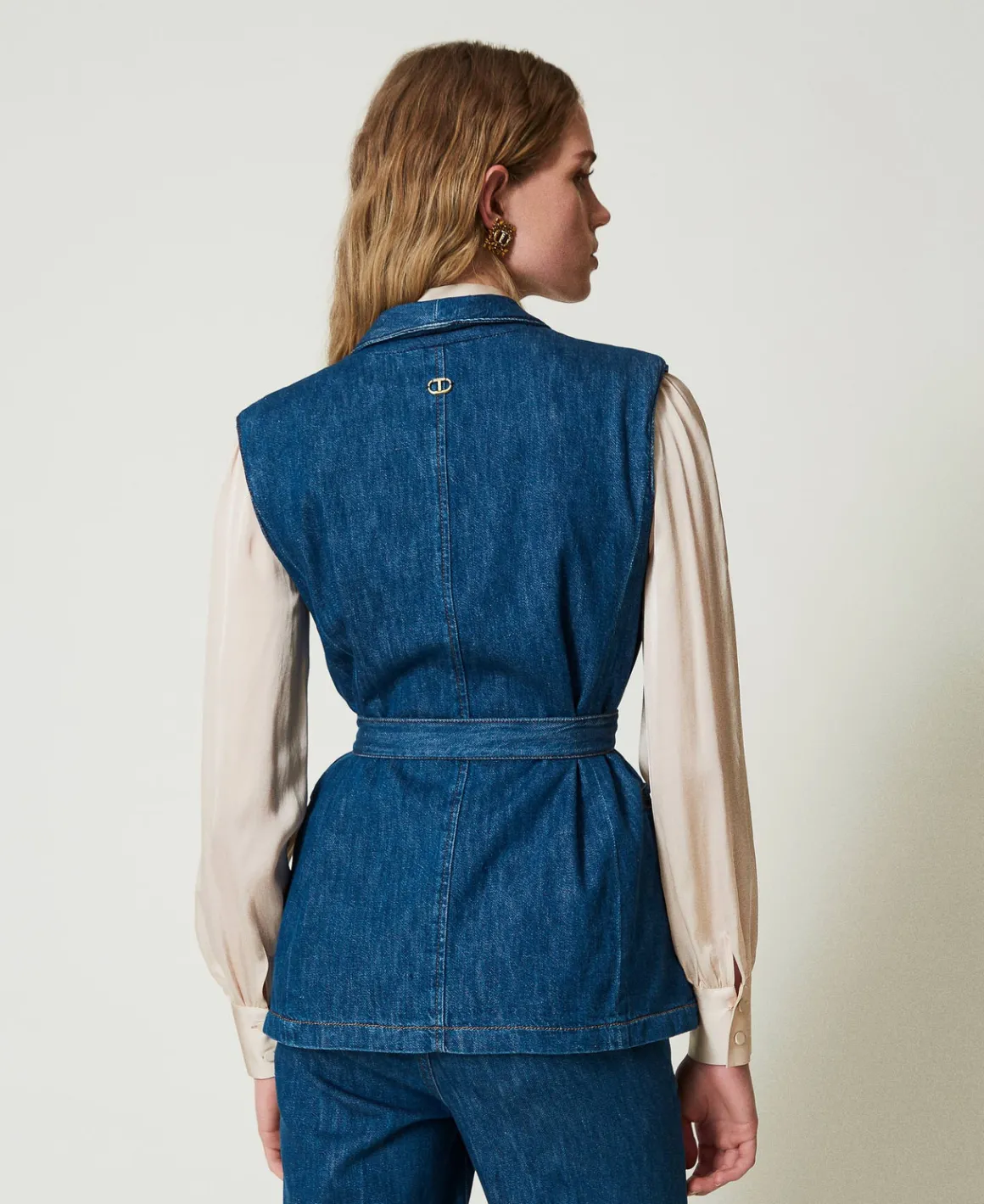 TWINSET Milano Gilet In Jeans Con Cintura | Giacche E Piumini | Blazer