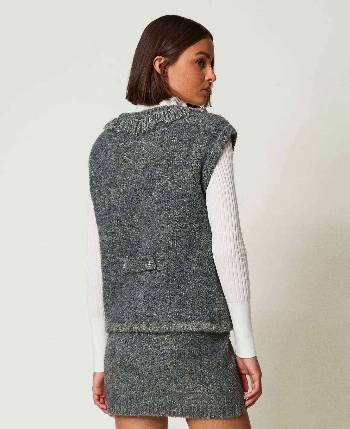TWINSET Milano Gilet In Maglia Bouclé Riciclata | Giacche E Piumini