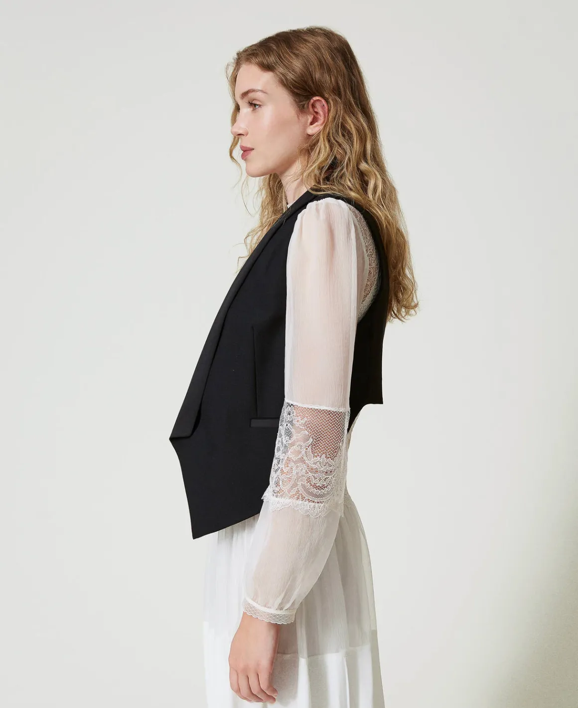 TWINSET Milano Gilet In Serge Misto Lana | Giacche E Piumini | Blazer