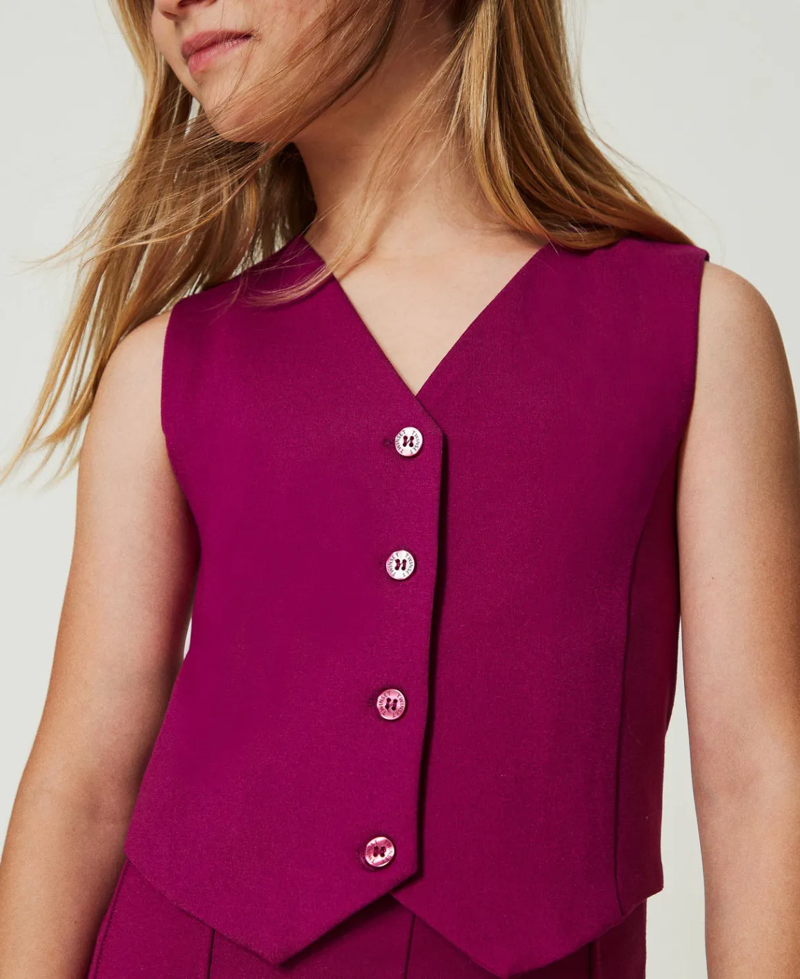 TWINSET Milano Gilet Monopetto Con Bottoni In Tono | Giacche E Capispalla