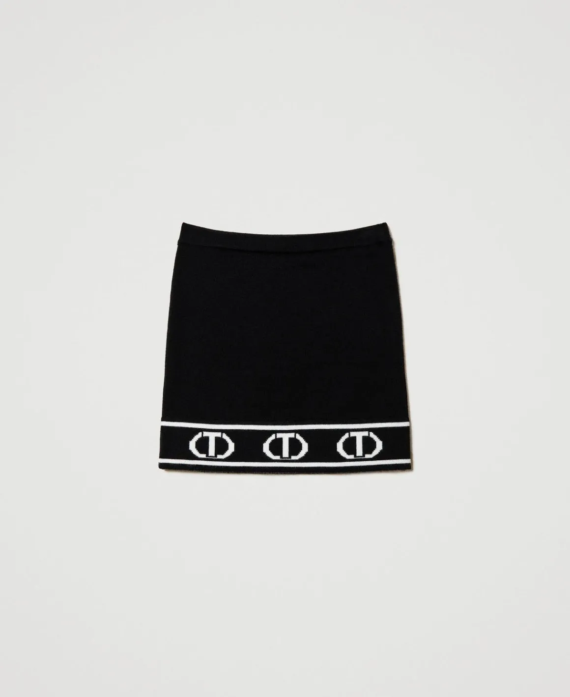 TWINSET Milano Gonna Corta In Maglia Con Oval T Jacquard | Gonne