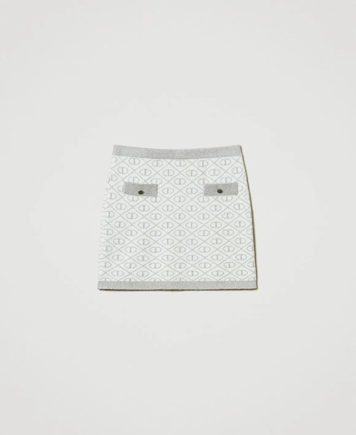 TWINSET Milano Gonna Corta In Maglia Jacquard Con Oval T | Gonne