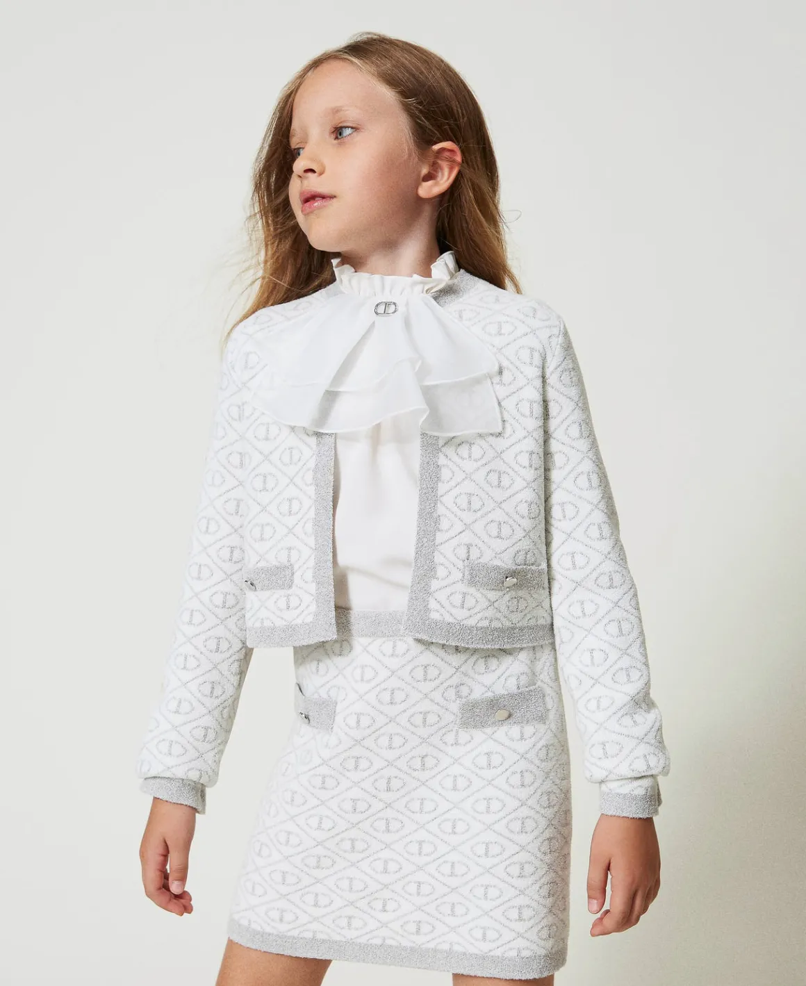 TWINSET Milano Gonna Corta In Maglia Jacquard Con Oval T | Gonne