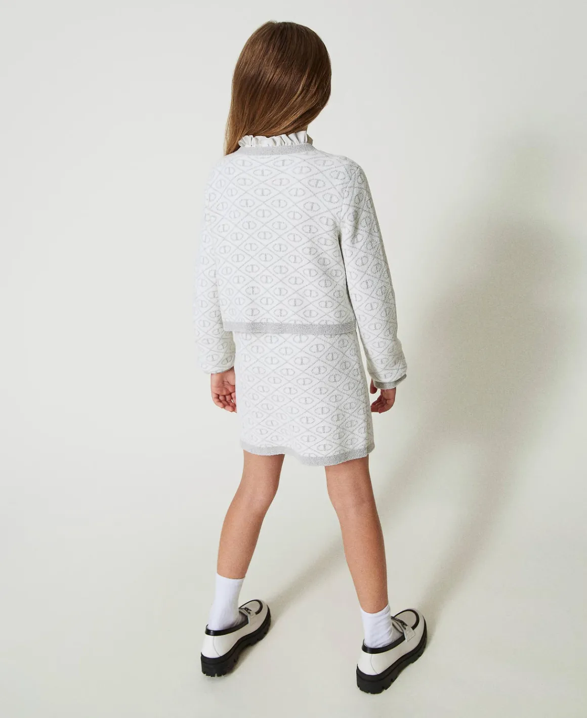TWINSET Milano Gonna Corta In Maglia Jacquard Con Oval T | Gonne