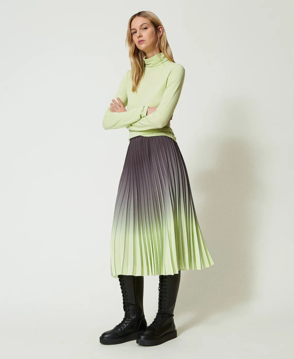TWINSET Milano Gonna In Georgette Plissé Stampata | Gonne