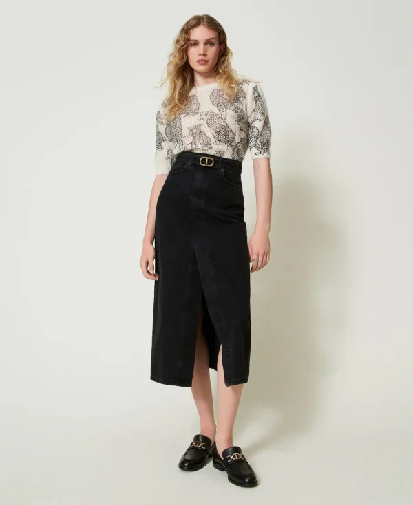 TWINSET Milano Gonna In Jeans Con Cintura | Gonne