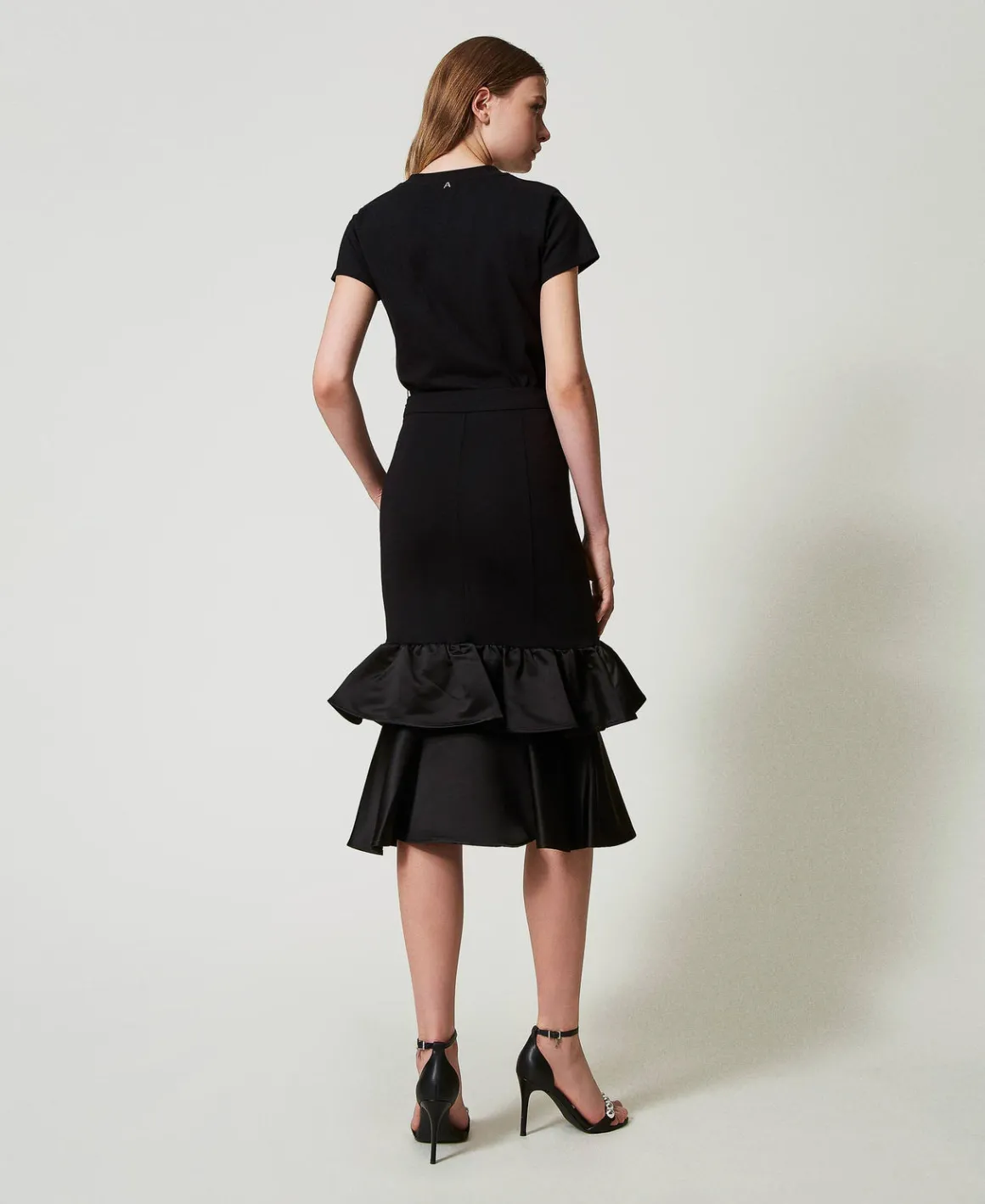TWINSET Milano Gonna Longuette Con Balze In Raso | Gonne