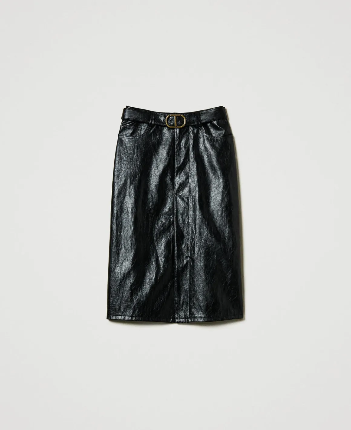 TWINSET Milano Gonna Longuette Effetto Pelle | Gonne