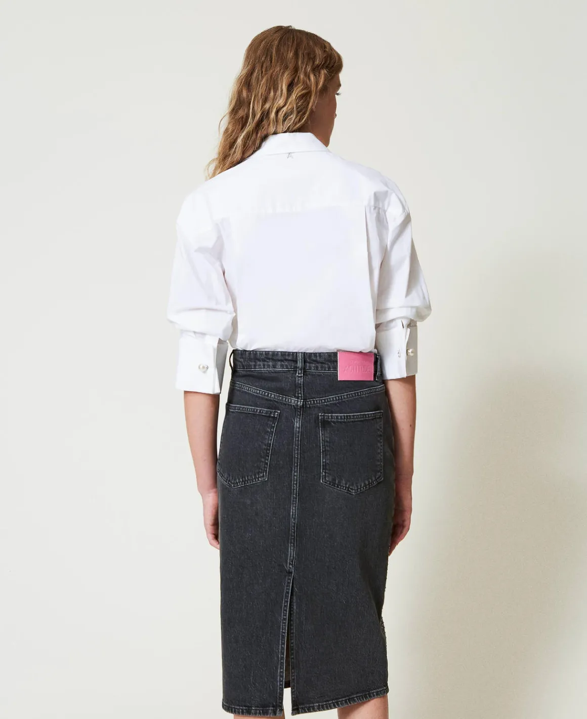 TWINSET Milano Gonna Longuette In Jeans Con Strass | Gonne