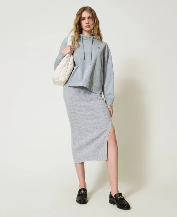 TWINSET Milano Gonna Longuette In Maglia Misto Lana E Lurex | Gonne