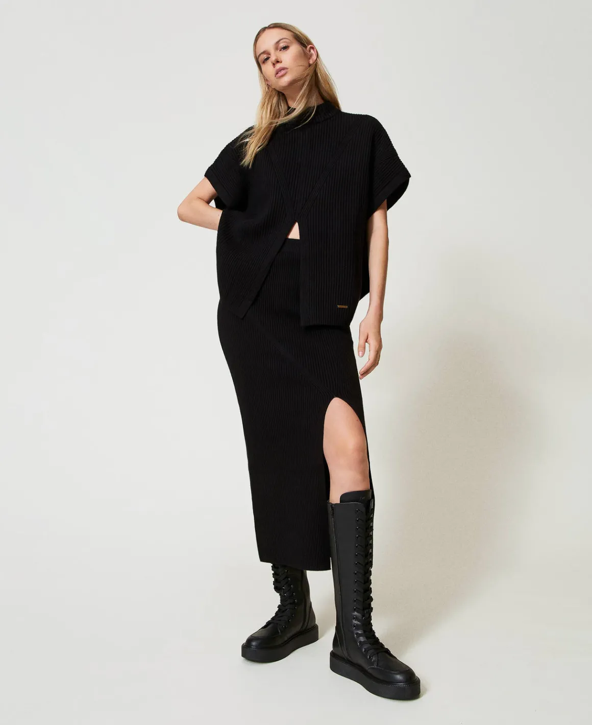 TWINSET Milano Gonna Longuette In Maglia A Costine | Gonne