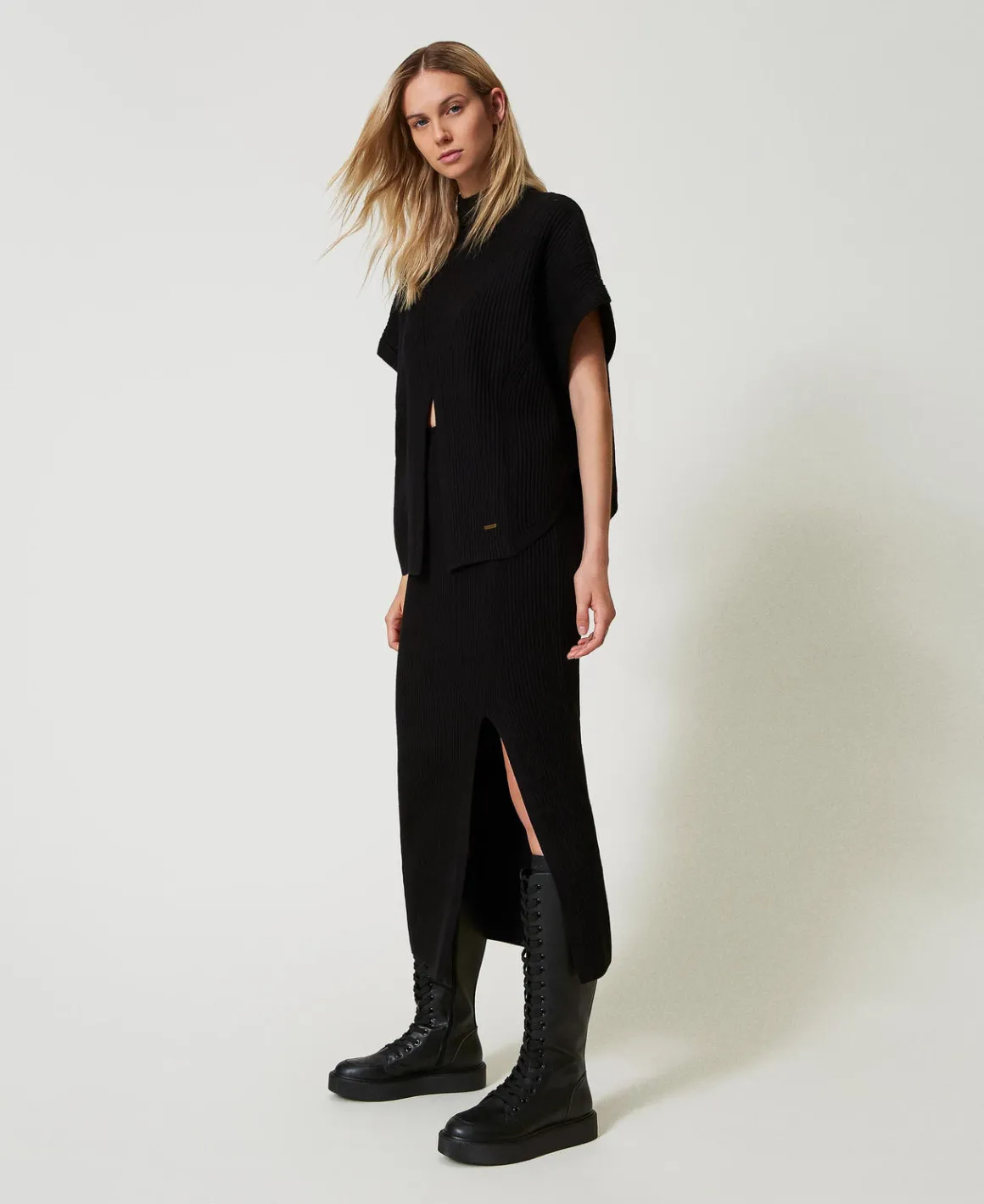 TWINSET Milano Gonna Longuette In Maglia A Costine | Gonne