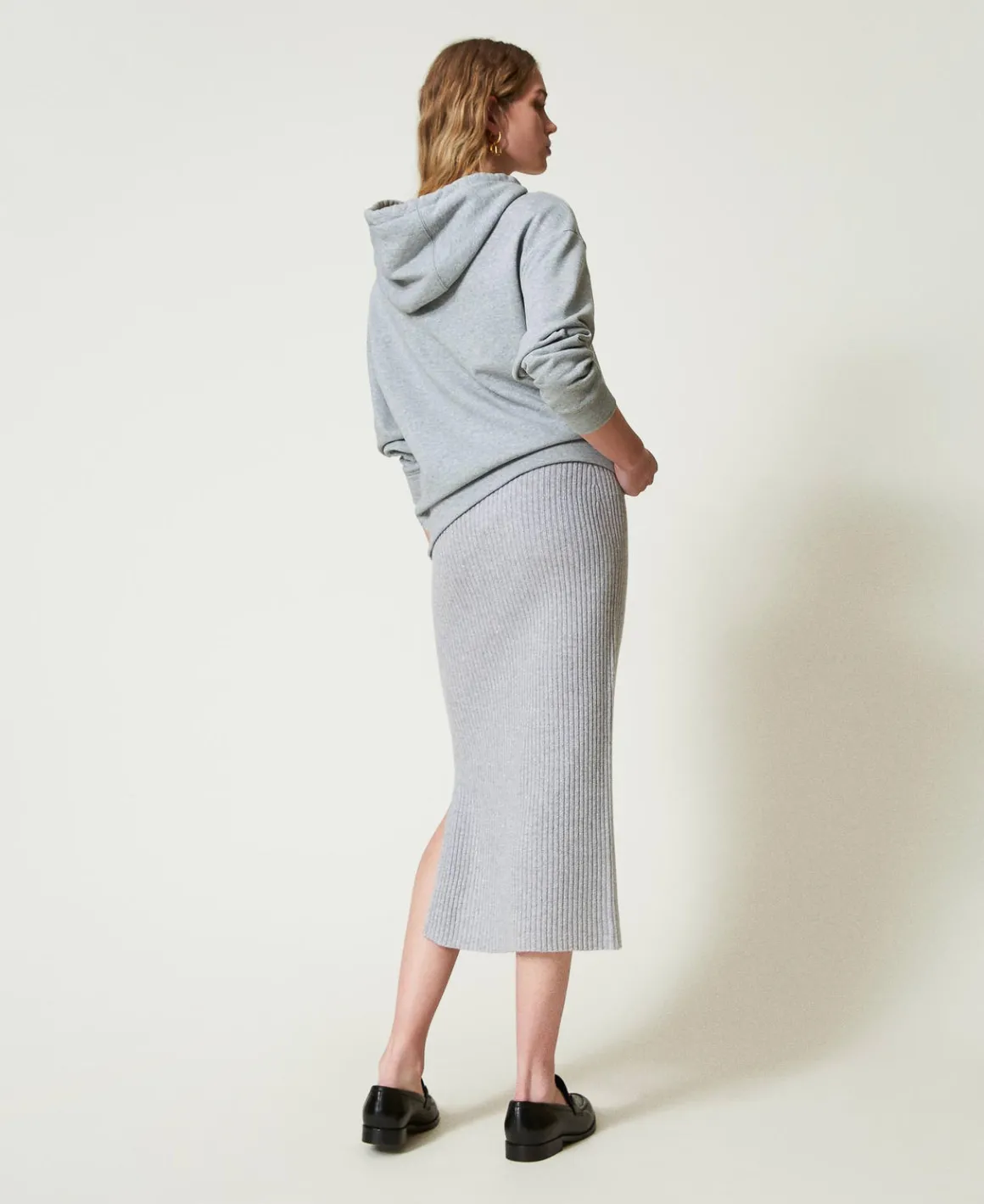 TWINSET Milano Gonna Longuette In Maglia Misto Lana E Lurex | Gonne