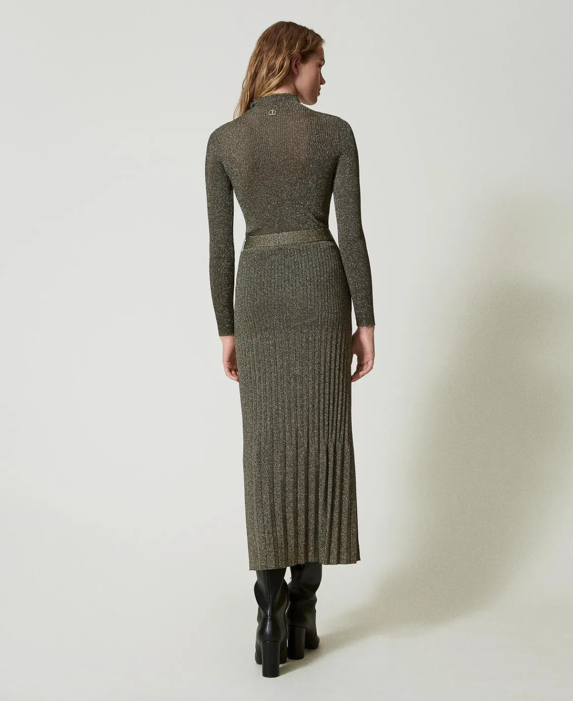 TWINSET Milano Gonna Longuette In Maglia Con Lurex | Gonne
