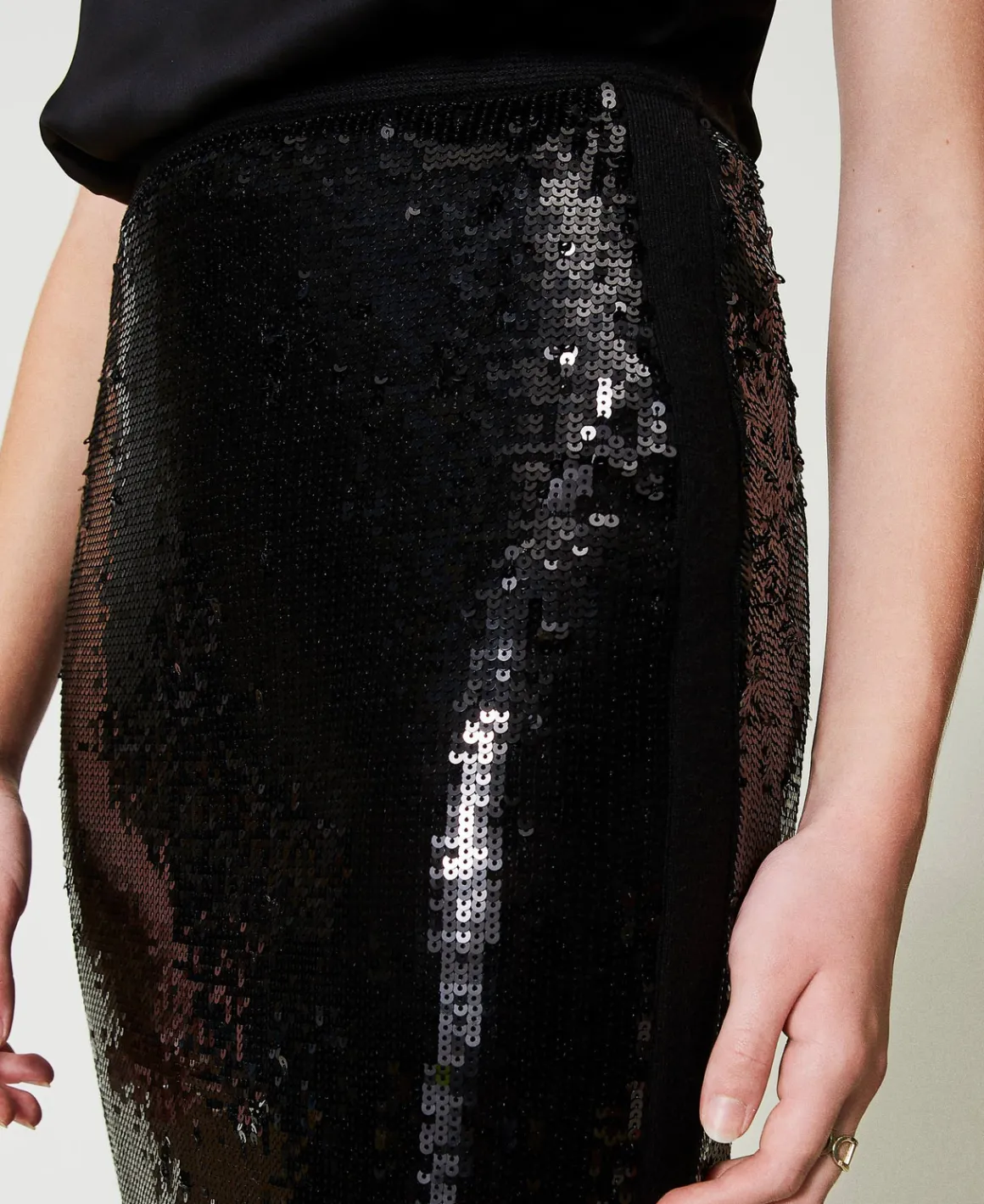 TWINSET Milano Gonna Longuette In Maglia Full Paillettes | Gonne