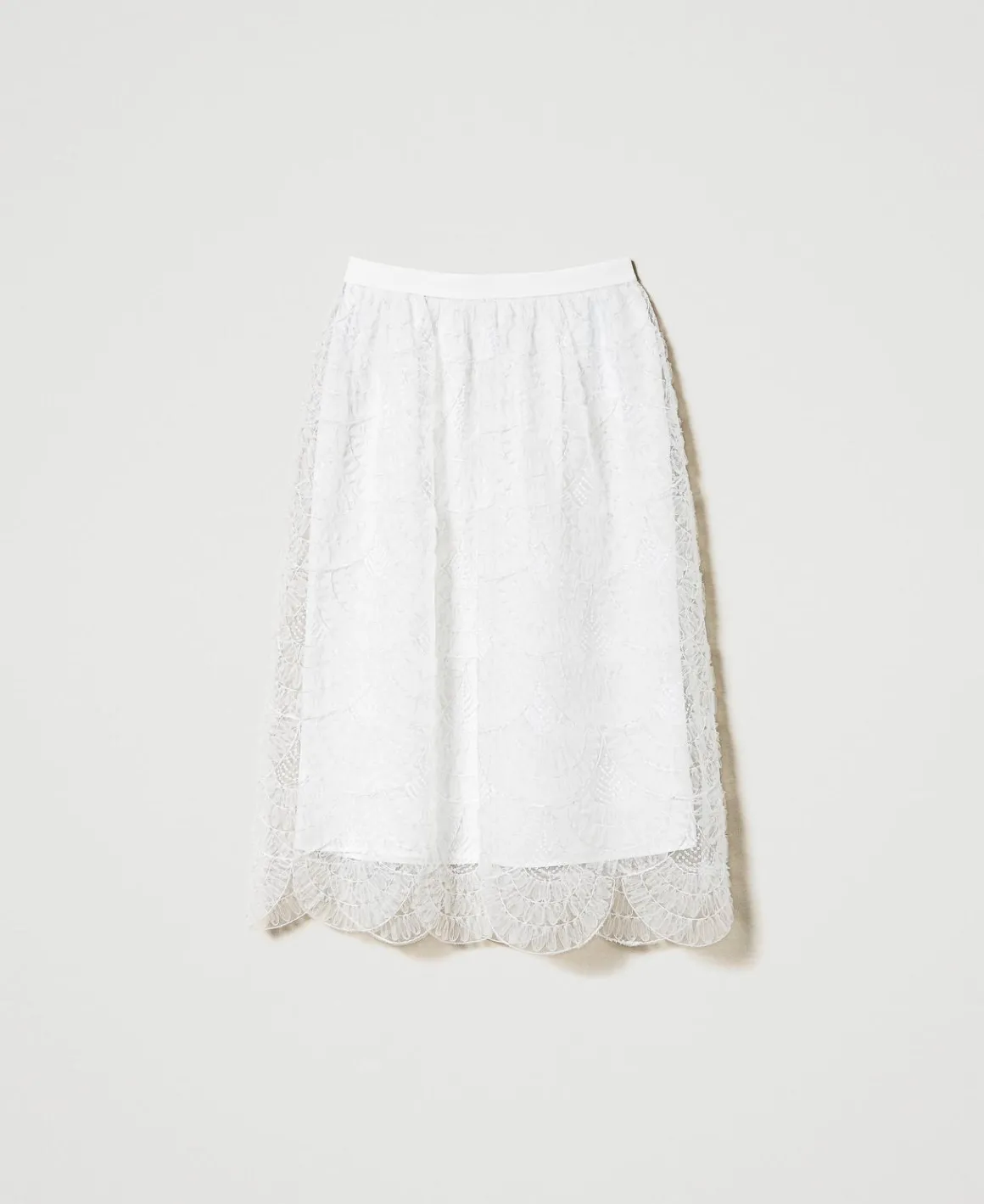 TWINSET Milano Gonna Longuette In Organza Con Ricami | Gonne